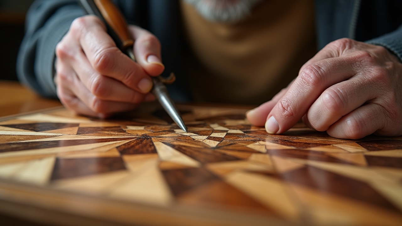 Technique de marqueterie traditionnelle